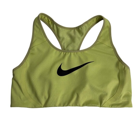 Nike Neon Green/Yellow Center Swoosh Racerback Sports Bra Sz M Sporty - Picture 1 of 6